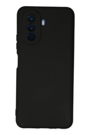 Huawei Nova Y70 Kılıf Nano içi Kadife Silikon - Siyah-(5796)