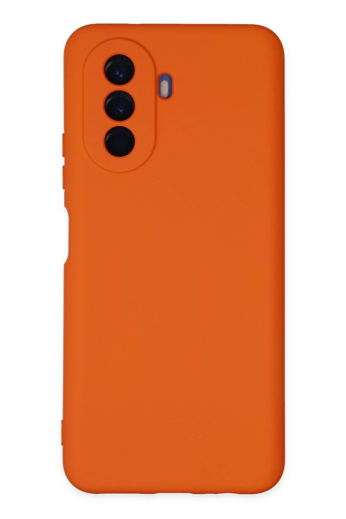 Huawei Nova Y70 Kılıf Nano içi Kadife Silikon - Turuncu-(5796)