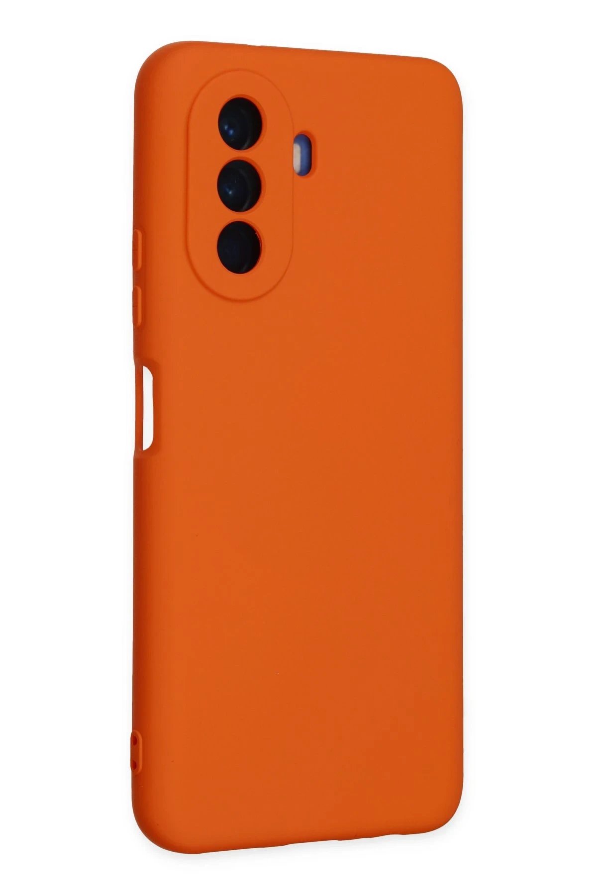 Huawei Nova Y70 Kılıf Nano içi Kadife Silikon - Turuncu-(5796) - Görsel 2