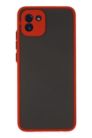 Samsung Galaxy A03 Kılıf Montreal Silikon Kapak - Kırmızı-(5796)