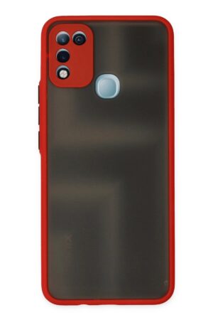 İnfinix Hot 10 Play Kılıf Montreal Silikon Kapak - Kırmızı-(5796)