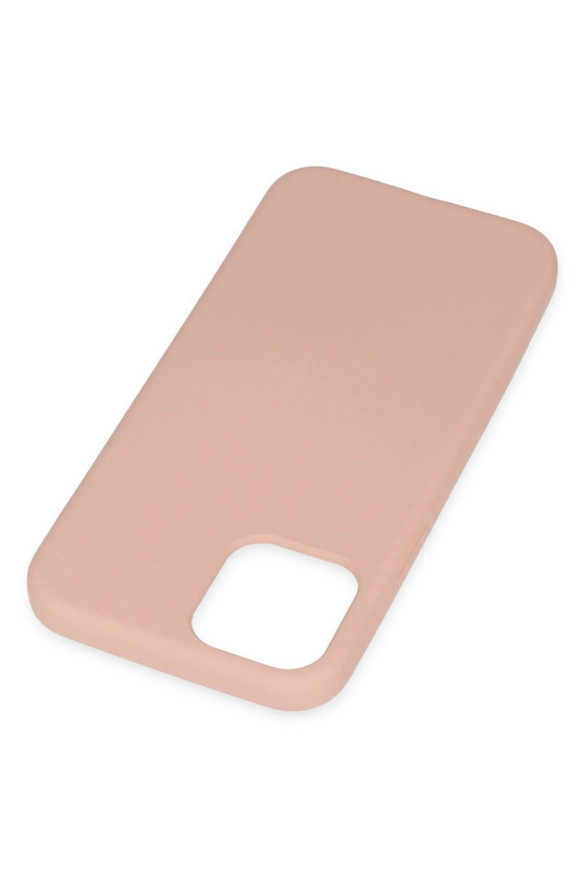 iPhone 11 Pro Max Kılıf Nano içi Kadife Silikon - Pudra-(5796) - Görsel 3