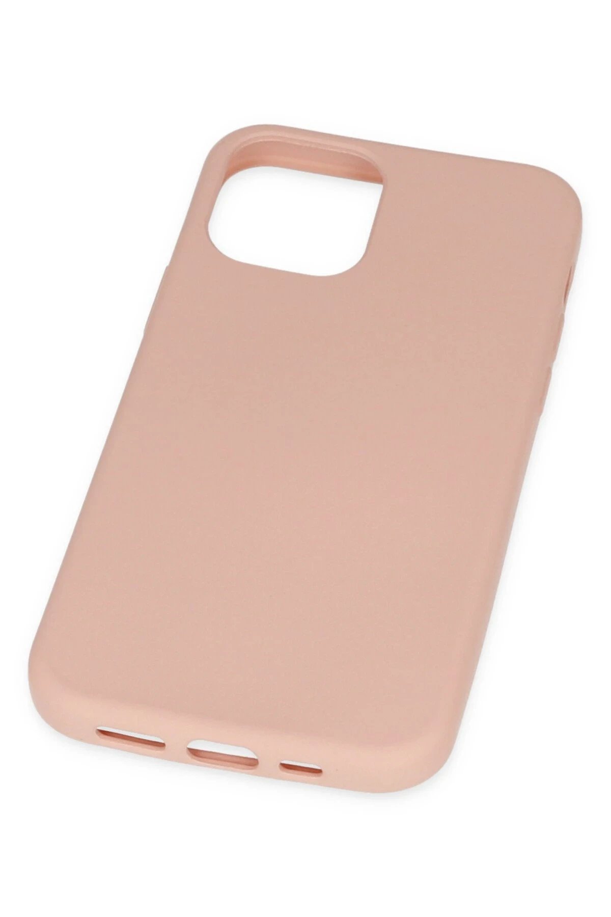 iPhone 11 Pro Max Kılıf Nano içi Kadife Silikon - Pudra-(5796) - Görsel 4