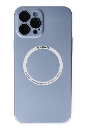 iPhone 12 Pro Kılıf Jack Magneticsafe Lens Silikon - Sierra Blue-(5796)