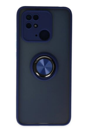 Xiaomi Poco C40 Kılıf Montreal Yüzüklü Silikon Kapak - Lacivert-(5796)