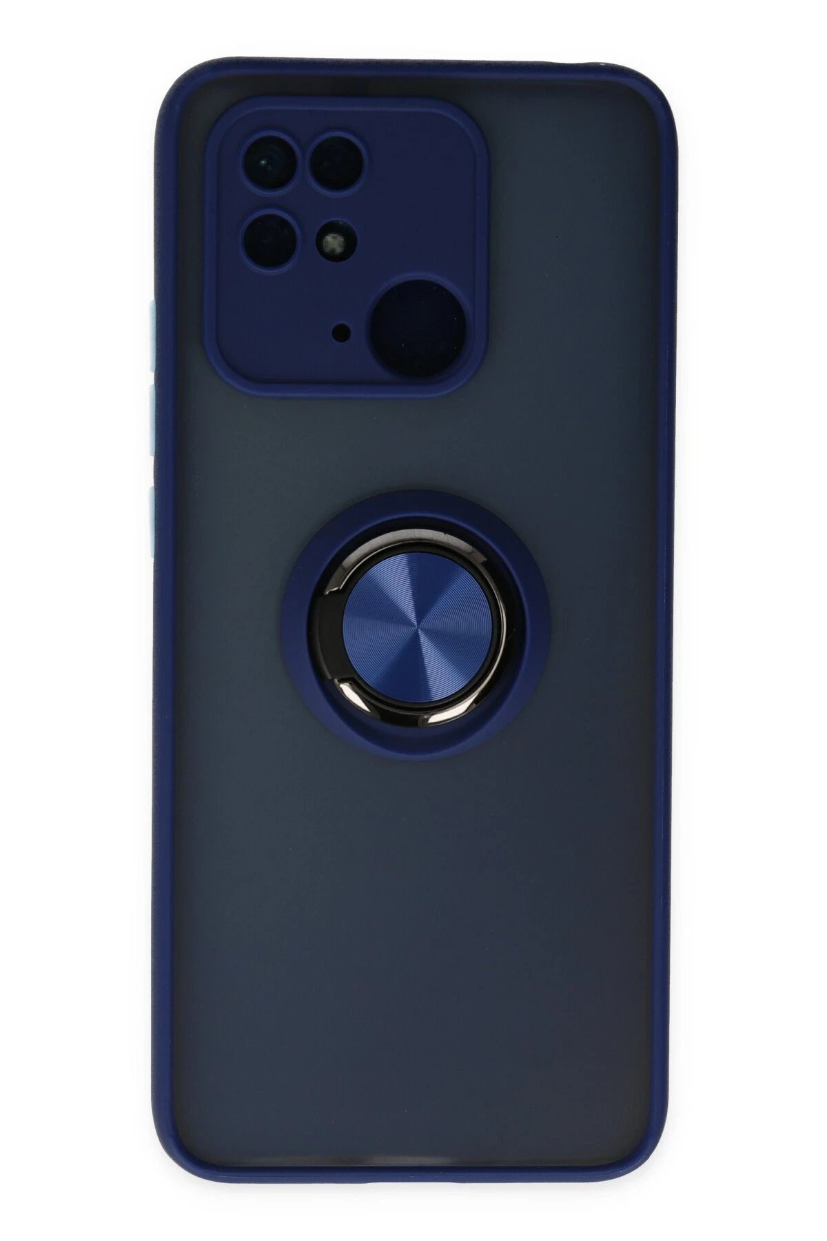 Xiaomi Poco C40 Kılıf Montreal Yüzüklü Silikon Kapak - Lacivert-(5796)