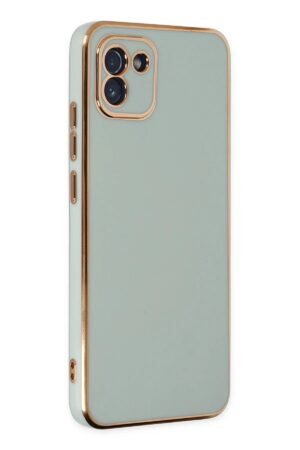 Samsung Galaxy A03 Kılıf Volet Silikon - Açık Yeşil-(5796)