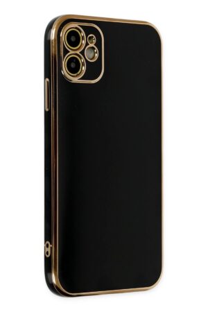 iPhone 12 Kılıf Volet Silikon - Siyah-(5796)