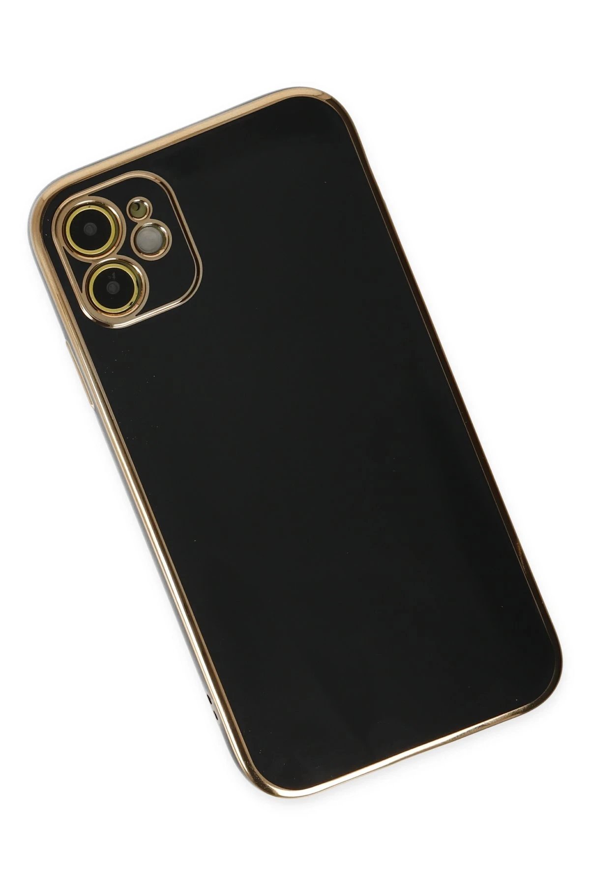 iPhone 12 Kılıf Volet Silikon - Siyah-(5796) - Görsel 3