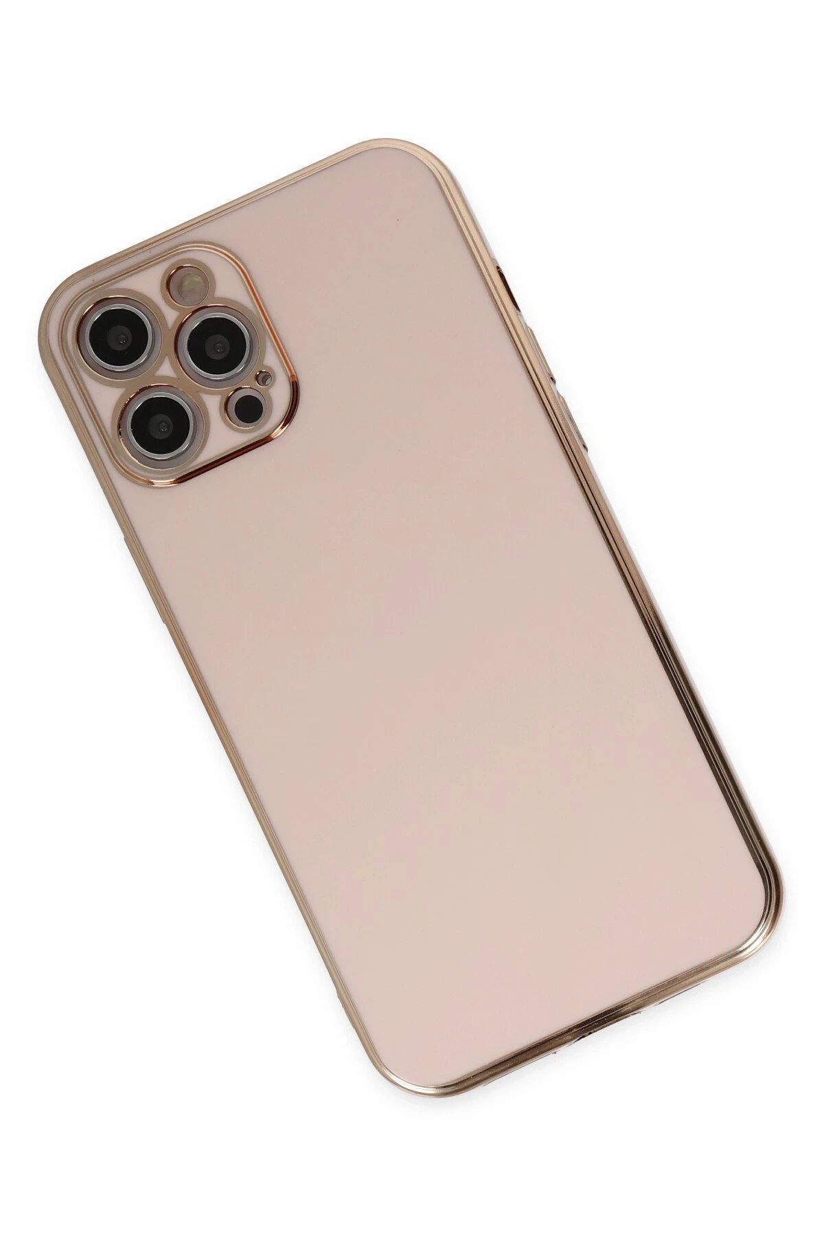 iPhone 12 Pro Kılıf Volet Silikon - Pembe-(5796) - Görsel 3