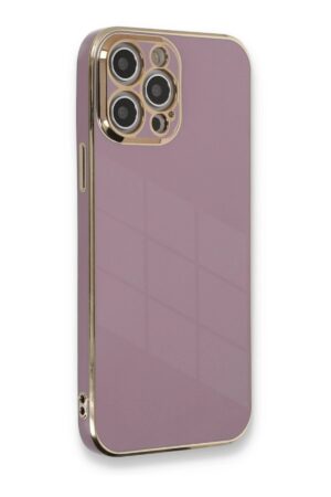 iPhone 12 Pro Kılıf Volet Silikon - Mor-(5796)