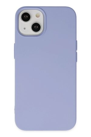 iPhone 14 Plus Kılıf Nano içi Kadife Silikon - Lila-(5796)
