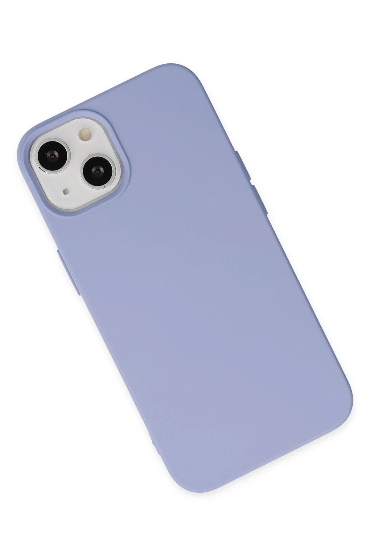 iPhone 14 Plus Kılıf Nano içi Kadife Silikon - Lila-(5796) - Görsel 3