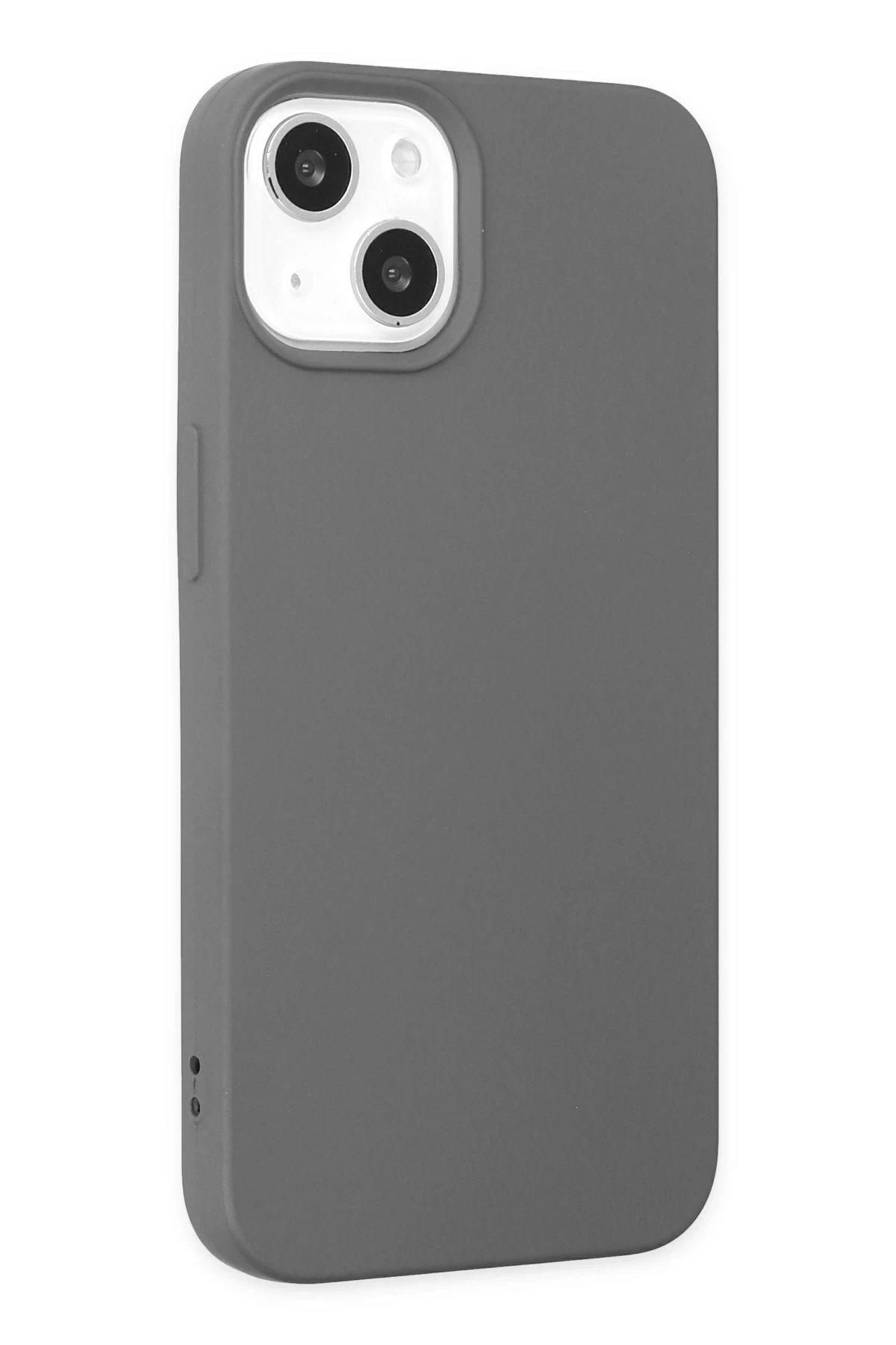 iPhone 14 Plus Kılıf Nano içi Kadife Silikon - Gri-(5796) - Görsel 2