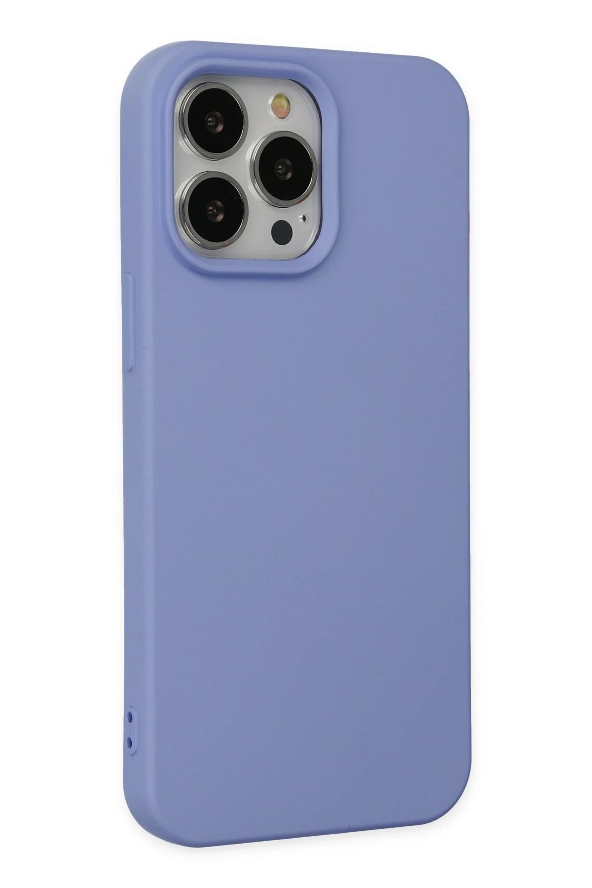 iPhone 14 Pro Max Kılıf Nano içi Kadife Silikon - Lila-(5796) - Görsel 2