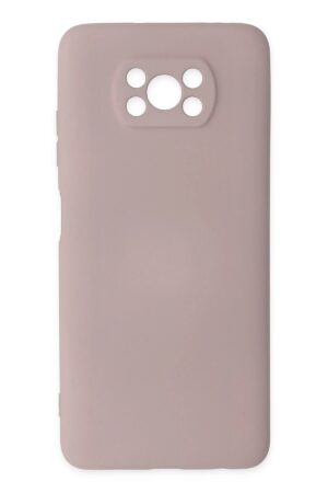 Xiaomi Pocophone X3 Kılıf Nano içi Kadife Silikon - Pudra-(5796)