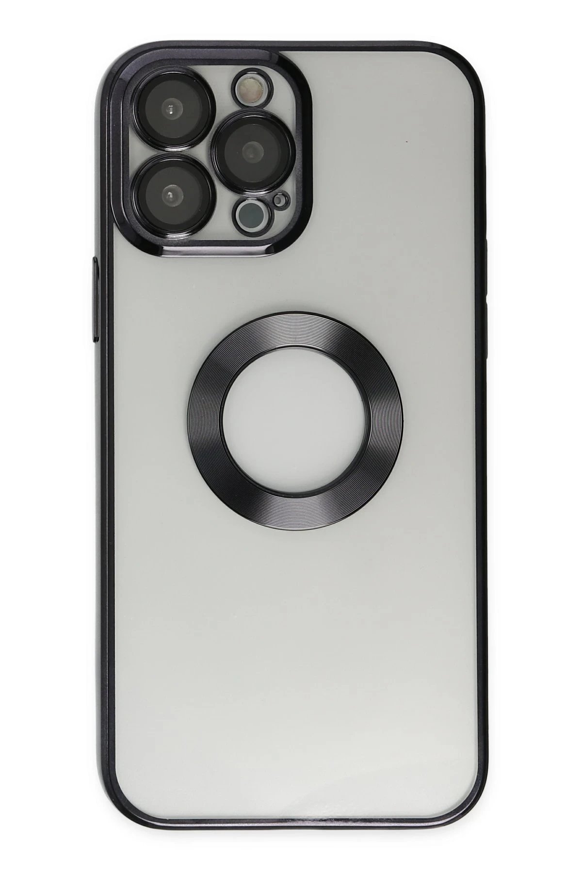 iPhone 13 Pro Max Kılıf Slot Silikon - Siyah-(5796)