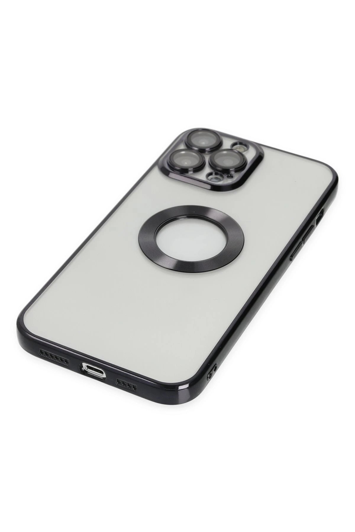 iPhone 13 Pro Kılıf Slot Silikon - Siyah-(5796) - Görsel 2