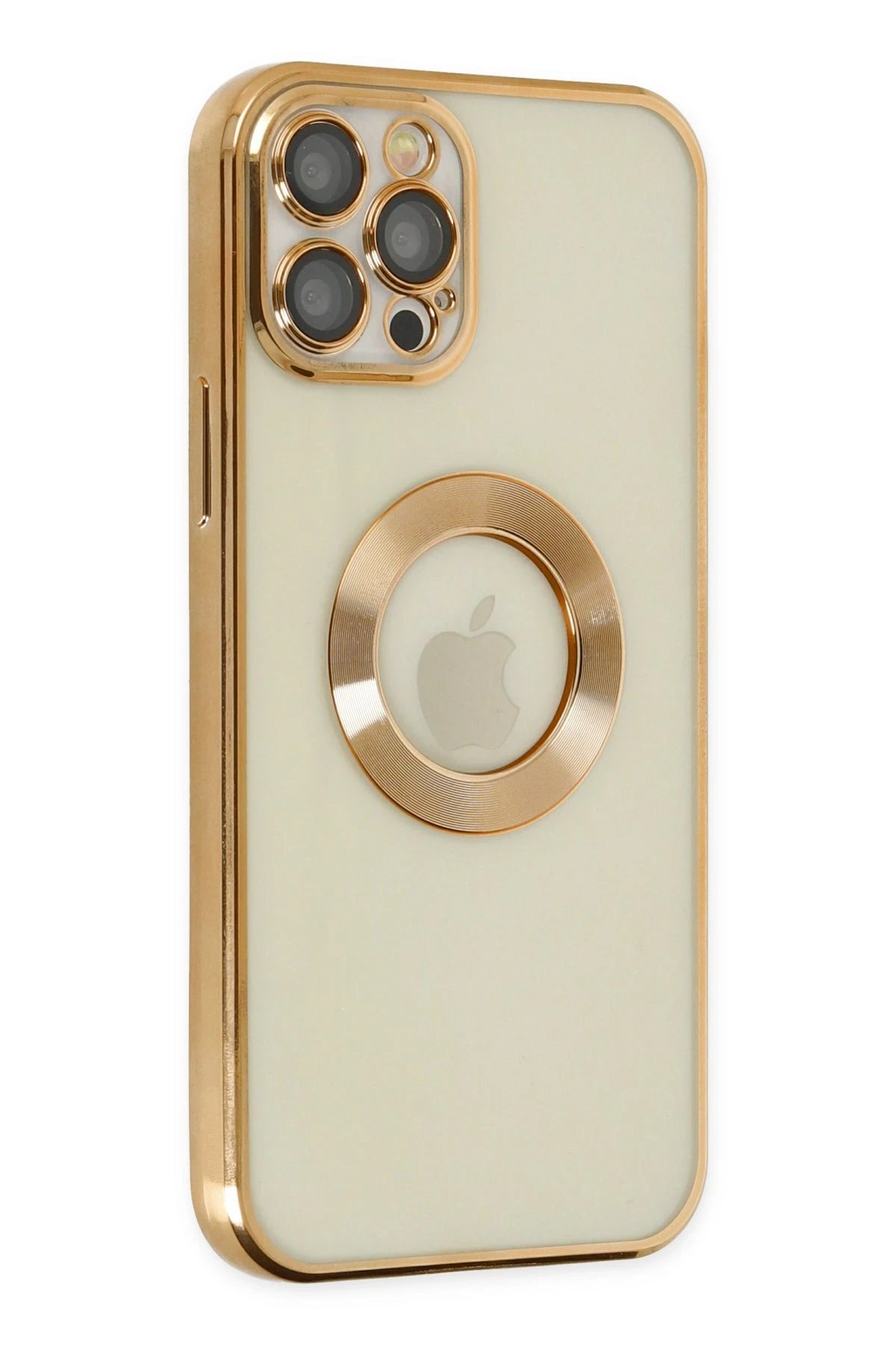 iPhone 12 Pro Kılıf Slot Silikon - Gold-(5796) - Görsel 3