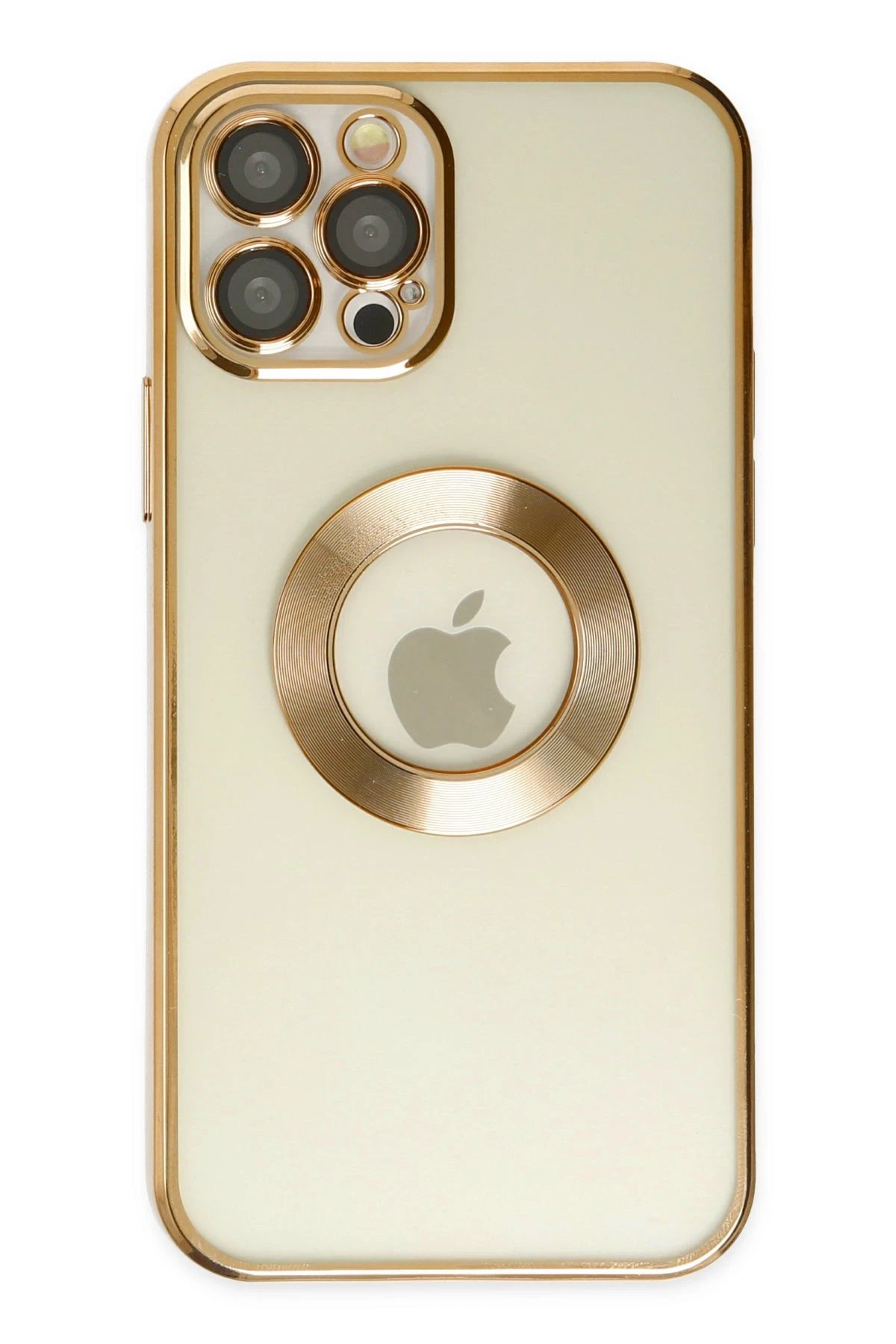 iPhone 12 Pro Kılıf Slot Silikon - Gold-(5796) - Görsel 4