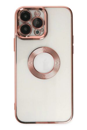 iPhone 14 Pro Kılıf Slot Silikon - Rose Gold-(5796)