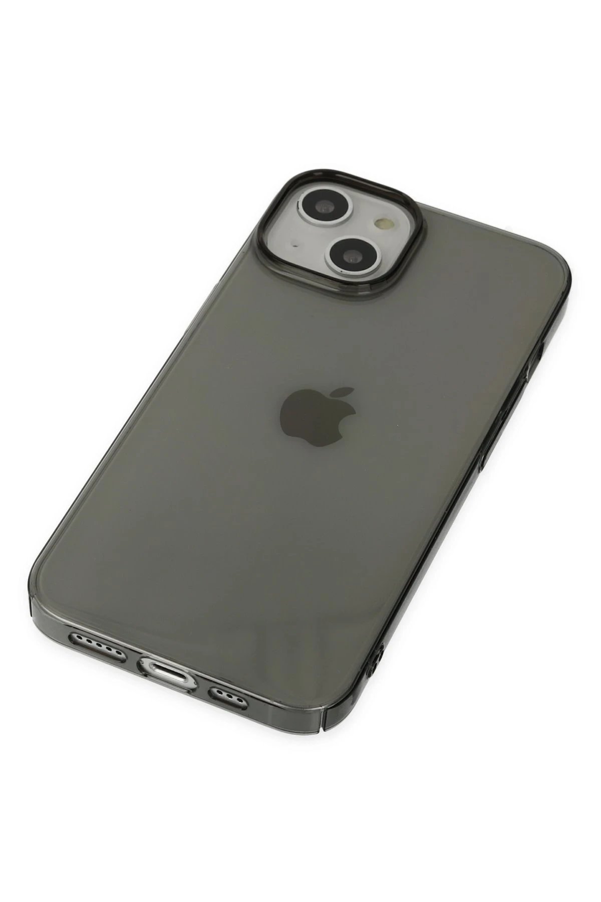 iPhone 14 Plus Kılıf Pc Sert Şeffaf Kapak - Siyah-(5796) - Görsel 4