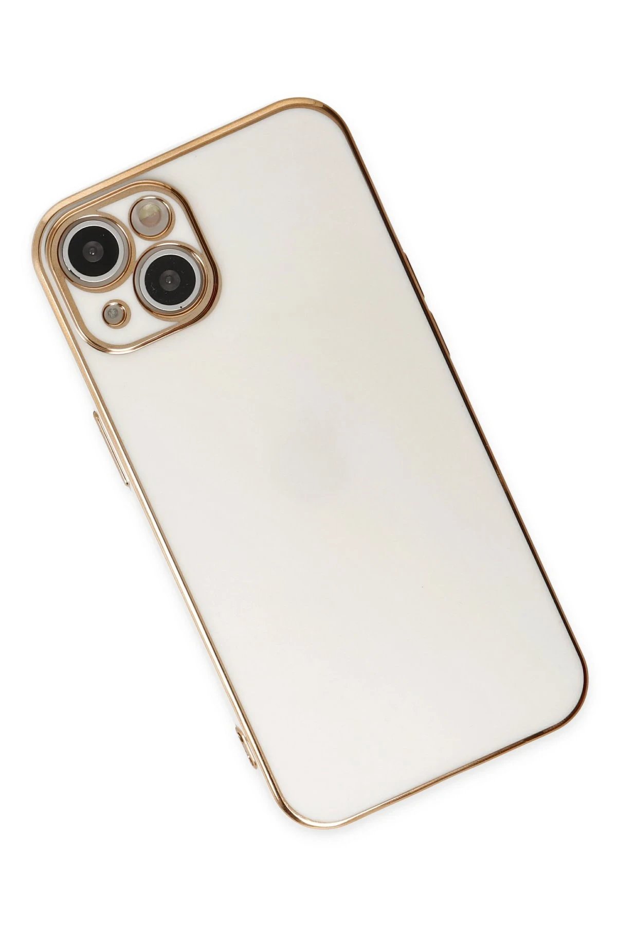 iPhone 14 Plus Kılıf Volet Silikon - Beyaz-(5796) - Görsel 3