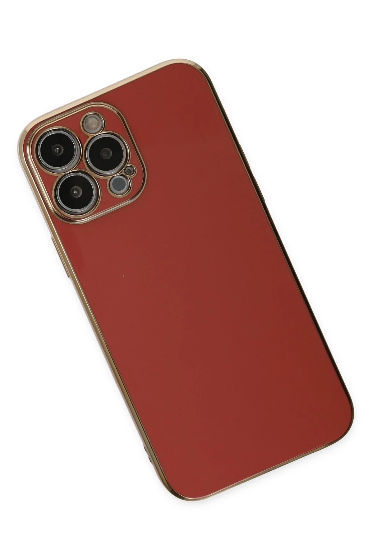 iPhone 14 Pro Max Kılıf Volet Silikon - Kırmızı-(5796) - Görsel 3