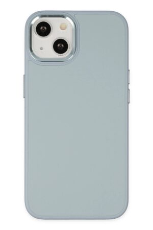 iPhone 14 Plus Kılıf Asya Deri Silikon - Sierra Blue-(5796)