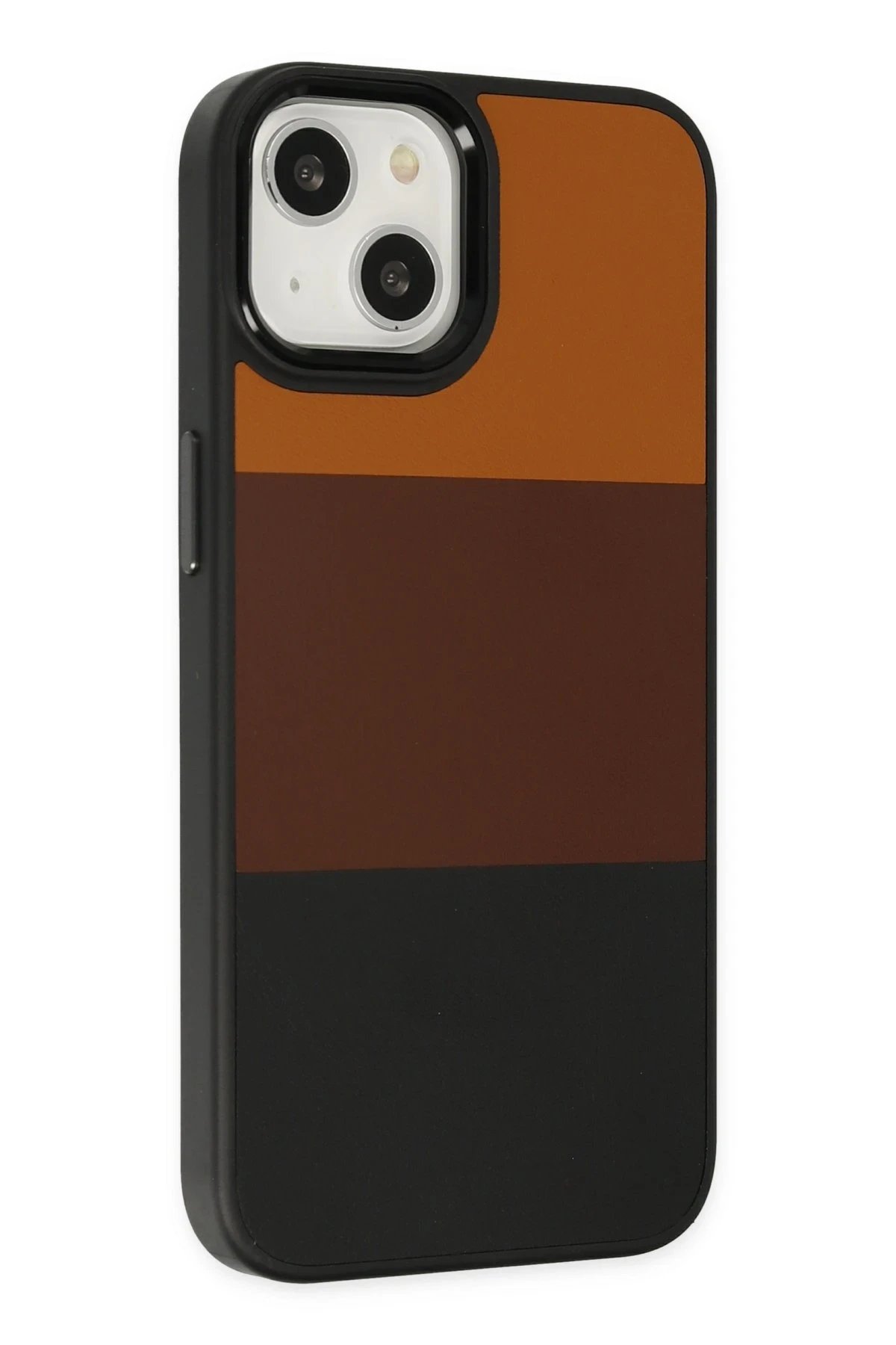 iPhone 14 Plus Kılıf King Kapak - Taba-Siyah-(5796) - Görsel 2