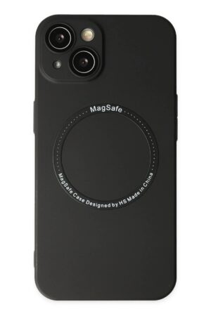 iPhone 14 Plus Kılıf Jack Magneticsafe Lens Silikon - Siyah-(5796)
