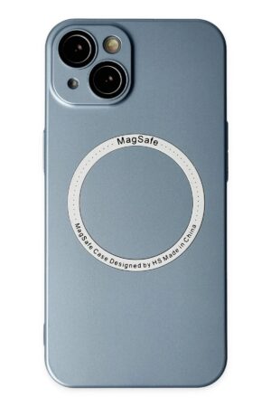 iPhone 14 Plus Kılıf Jack Magneticsafe Lens Silikon - Sierra Blue-(5796)