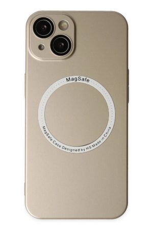 iPhone 14 Plus Kılıf Jack Magneticsafe Lens Silikon - Gold-(5796)