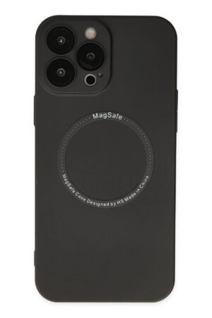 iPhone 14 Pro Kılıf Jack Magneticsafe Lens Silikon - Siyah-(5796)