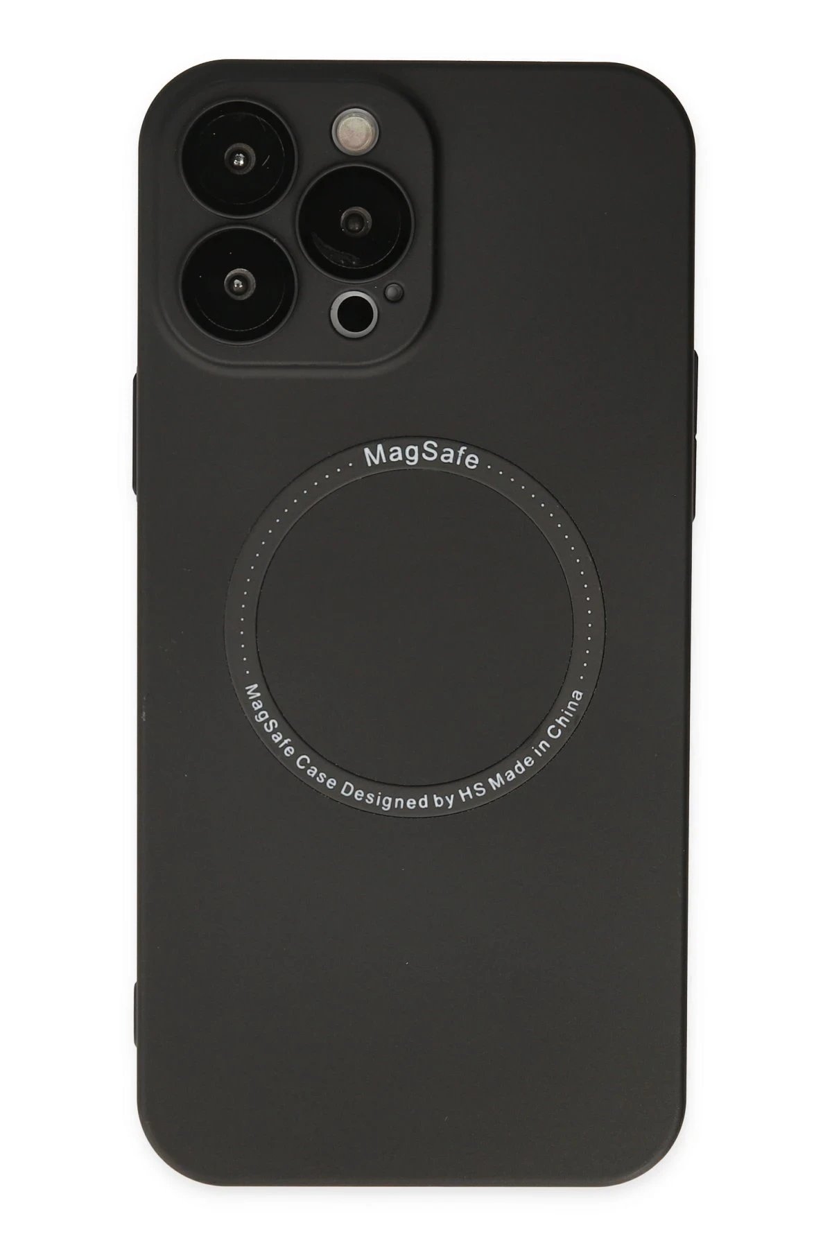 iPhone 14 Pro Kılıf Jack Magneticsafe Lens Silikon - Siyah-(5796)