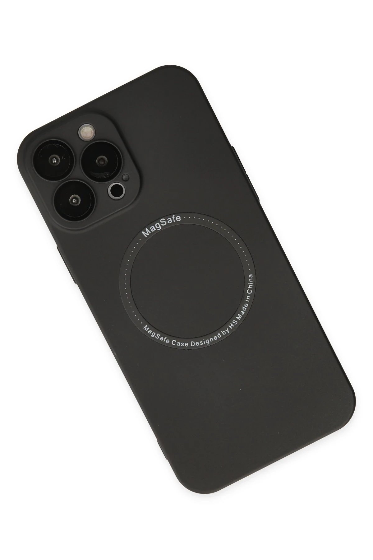 iPhone 14 Pro Kılıf Jack Magneticsafe Lens Silikon - Siyah-(5796) - Görsel 3