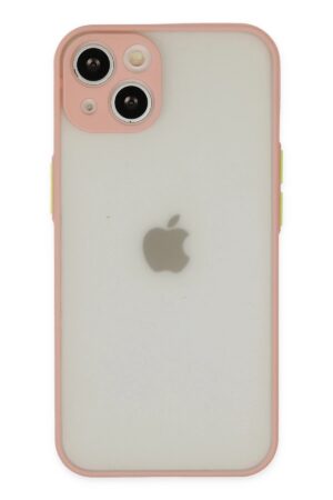 iPhone 14 Kılıf Montreal Silikon Kapak - Pembe-(5796)