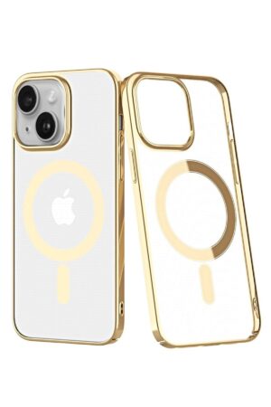iPhone 14 Plus Kılıf Element Magneticsafe Sert Kapak - Gold-(5796)