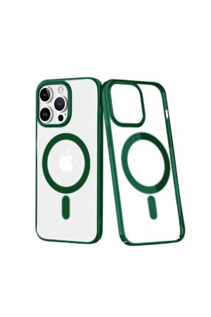 iPhone 14 Pro Kılıf Element Magneticsafe Sert Kapak - Köknar Yeşili-(5796)