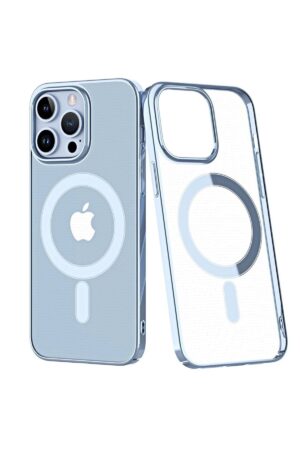 iPhone 14 Pro Max Kılıf Element Magneticsafe Sert Kapak - Sierra Blue-(5796)