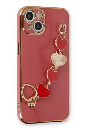 iPhone 14 Kılıf Esila Silikon - Kırmızı-(5796)