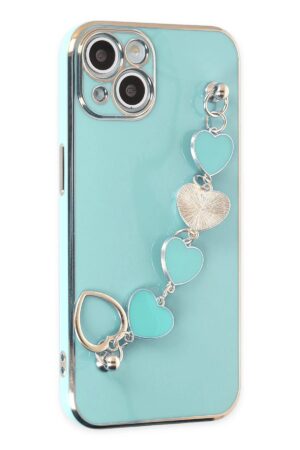 iPhone 14 Kılıf Esila Silikon - Su Yeşili-(5796)