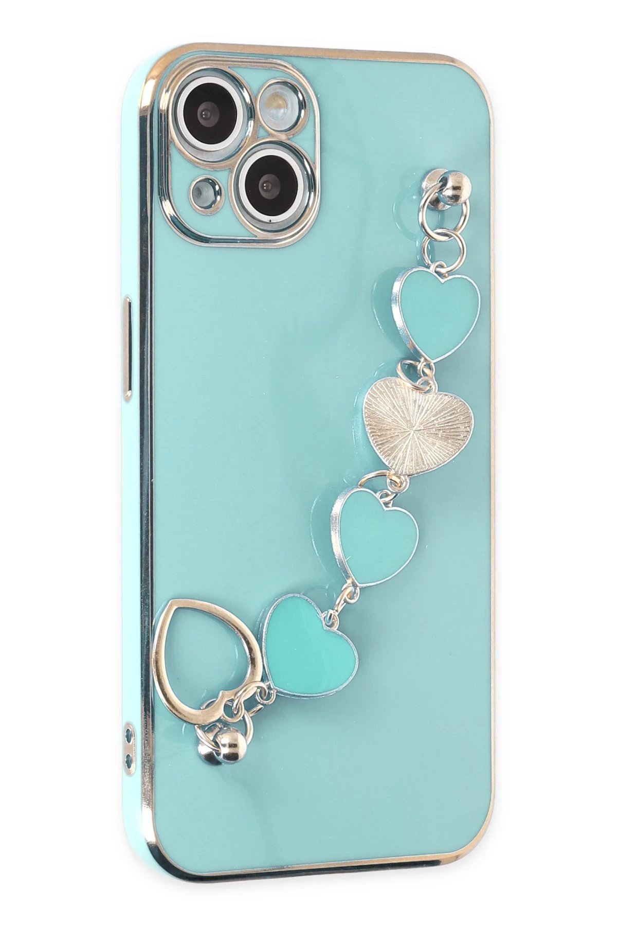 iPhone 14 Plus Kılıf Esila Silikon - Su Yeşili-(5796)