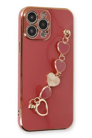 iPhone 14 Pro Max Kılıf Esila Silikon - Kırmızı-(5796)