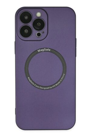 iPhone 14 Pro Kılıf Jack Magneticsafe Lens Silikon - Mor-(5796)