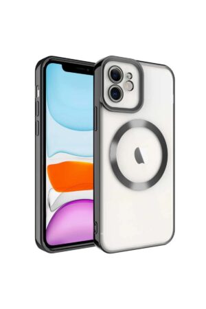 iPhone 11 Kılıf Kross Magneticsafe Kapak - Siyah-(5796)