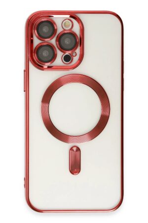 iPhone 13 Pro Max Kılıf Kross Magneticsafe Kapak - Kırmızı-(5796)
