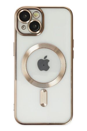 iPhone 14 Plus Kılıf Kross Magneticsafe Kapak - Gold-(5796)