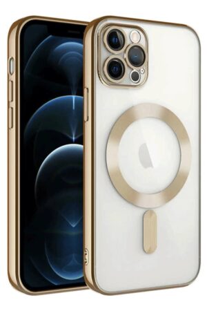 iPhone 14 Pro Max Kılıf Kross Magneticsafe Kapak - Gold-(5796)