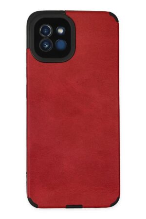 Samsung Galaxy A03 Kılıf Loop Deri Silikon - Kırmızı-(5796)